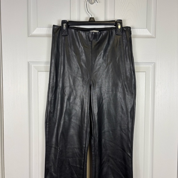 Wilfred Roma black faux leather flare pants sz 4 - Picture 6 of 8